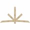 Ekena Millwork Alberta Rough Sawn Timber Gable Bracket, Douglas Fir, 108"W x 58"H x 6"D x 6"F, 13/12 Pitch GBW108X58X0606ALB00RDF - alternate 1